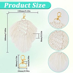 DIY Handmade Woven Cotton Bohemian Style Keychain Making Kits&nbsp;DIY-SC0028-16