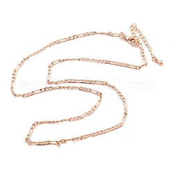 Brass Figaro Chains Necklaces for Women&nbsp;NJEW-D302-29RG