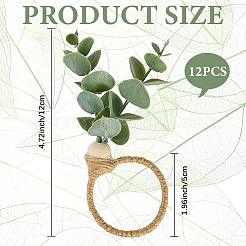 PVC Leaf Napkin Rings&nbsp;AJEW-CP0006-67A