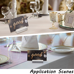 10Pcs Rectangle Acrylic Name Card Holder&nbsp;AJEW-GF0015-02