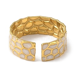 304 Stainless Steel Enamel Open Cuff Rings for Women&nbsp;RJEW-F166-20G-02