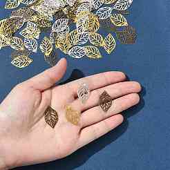 100Pcs 3 Colors Iron Filigree Joiners Pendants&nbsp;IFIN-FS0001-60