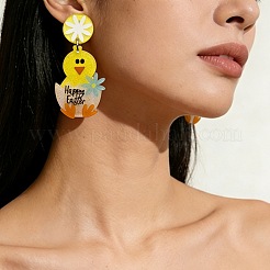 Easter Acrylic Dangle Stud Earrings&nbsp;FS-WG11C22-01