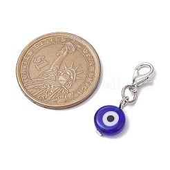Handmade Evil Eye Lampwork Pendant Decoration&nbsp;HJEW-JM02604