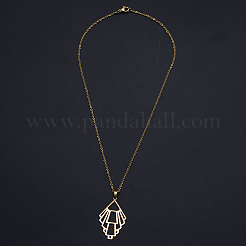 201 Stainless Steel Pendant Necklaces&nbsp;NJEW-S105-JN609-45-2