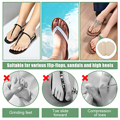 6 Pairs Imitation Leather Forefoot Pads for Flip Flops&nbsp;FIND-GA0008-31B