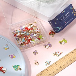56Pcs 14 Style Alloy Enamel Pendants&nbsp;ENAM-SC0003-77