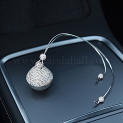 Full Rhinestone Mushroom Glass Perfume Bottles Air Freshener Diffuser Bottle Hanging Ornaments&nbsp;PW-WG8D50A-01