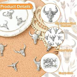 9Pcs 9 Styles 304 Stainless Steel Pendants&nbsp;STAS-CJ0003-47
