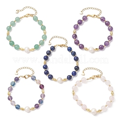 Round Natural Mixed Beaded Bracelets for Women&nbsp;BJEW-JB12763