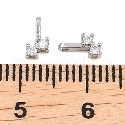 Brass Micro Pave Cubic Zirconia Charms&nbsp;KK-H538-19B-P