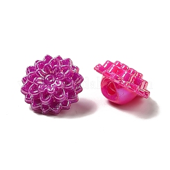 AB Color Acrylic Flower Sewing Shank Buttons&nbsp;PCA280Y