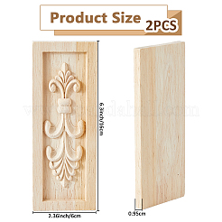 Rubber Wood Carved Onlay Applique&nbsp;AJEW-WH0609-129B