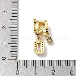Brass Micro Pave Cubic Zirconia Pendants&nbsp;KK-D383-03G-01