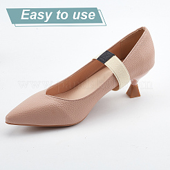 5 Pairs 5 Colors Elastic Polyester with Imitation Leather Shoelace Bands&nbsp;FIND-DR0001-16