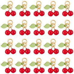 50Pcs Glass & Acrylic Beaded Charms&nbsp;GLAA-SC0002-77