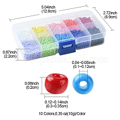 100G 10 Style 11/0 Glass Seed Beads&nbsp;SEED-YW0002-41