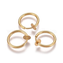 304 Stainless Steel Clip-on Earring Findings&nbsp;STAS-E482-17G
