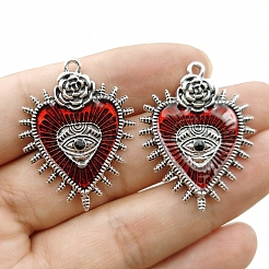 Gothic Style Alloy Resin Pendants&nbsp;PW-WGE8991-01