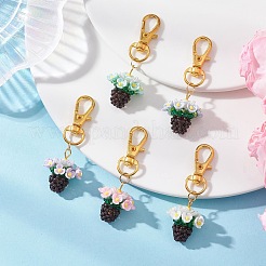 Glass Seed Beaded Pendant Decorations&nbsp;HJEW-MZ00401
