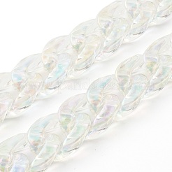 3 Strands 3 Styles Handmade Transparent Acrylic Curb Chains&nbsp;AJEW-JB00958