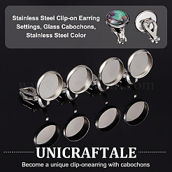 Blank Dome Clip-on Earring Making Kit&nbsp;DIY-UN0005-21