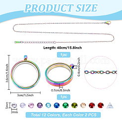 DIY Locket Pendant Necklaces Jewelry Kits&nbsp;DIY-PH0029-93