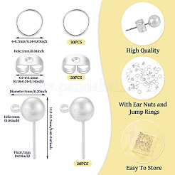 20Pcs Brass Ball Post Ear Studs&nbsp;KK-TA0008-98