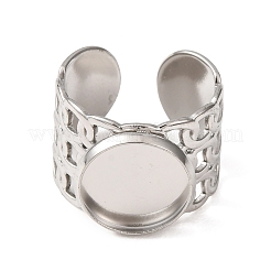 304 Stainless Steel Cable Chain Cuff Ring Components&nbsp;SA-CBA94B1-01P-03