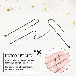 10Pcs 304 Stainless Steel Ear Thread&nbsp;EJEW-UN0002-02
