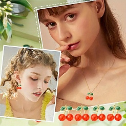16Pcs 2 Styles Alloy Enamel & Acrylic Pendants&nbsp;ENAM-YW0005-65