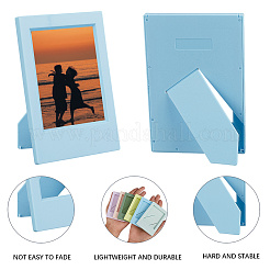 6Pcs 6 Colors Rectangle ABS Plastic Photo Frame Stand&nbsp;AJEW-SP0002-08