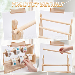 5-Tier Wood Jewelry Display Risers for Bracelets Necklaces Watches&nbsp;ODIS-WH0038-339B