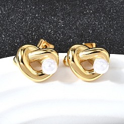 knot 304 Stainless Steel Stud Earrings&nbsp;EJEW-D315-02G