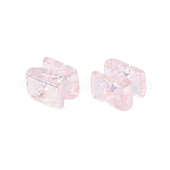 UV Plating Transparent Acrylic European Beads&nbsp;OACR-M027-02N-01