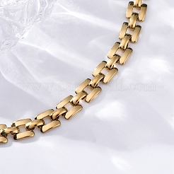 304 Stainless Steel Panther Chain Bracelets for Women&nbsp;BJEW-C076-03G