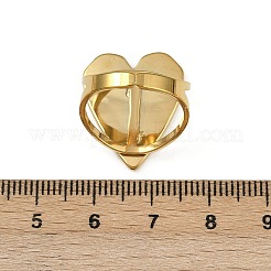 Heart 304 Stainless Steel Enamel Finger Rings for Women&nbsp;RJEW-G355-02G