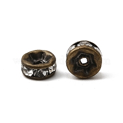 Brass Rhinestone Spacer Beads&nbsp;RB-A014-Z6mm-01AB-NF