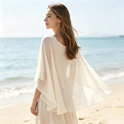 Detachable Chiffon Pullover Shawl for Women&nbsp;AJEW-WH20067-124A