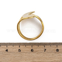 304 Stainless Steel Open Cuff Rings for Women&nbsp;RJEW-F174-08G