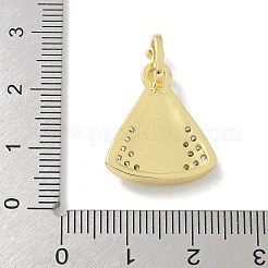 Brass Micro Pave Clear Cubic Zirconia Pendants&nbsp;KK-M300-12G-01