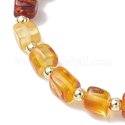Natural Amber Beads Stretch Bracelets for Women&nbsp;BJEW-JB13255