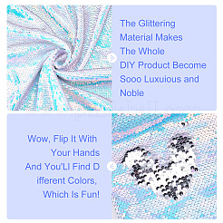 PVC Reversible Sequin Fabric&nbsp;DIY-WH0430-543E