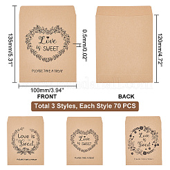 210Pcs 3 Style Paper File Envelopes&nbsp;ABAG-PH0001-43