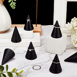 Wooden Finger Ring Display Stands&nbsp;RDIS-WH0001-20B