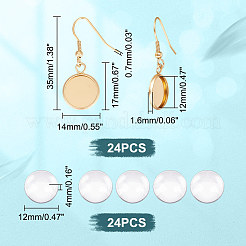 Blank Dome Dangle Earring Making Kit&nbsp;DIY-UN0005-22