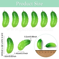 10Pcs Opaque Resin Vegetable Pendants&nbsp;RESI-YW0005-65