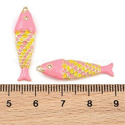 Brass Enamel Pendants&nbsp;KK-CBA6818-03G-04