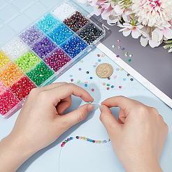 3600Pcs 18 Colors Bicone AB Color Plated Eco-Friendly Transparent Acrylic Beads&nbsp;TACR-PH0001-88
