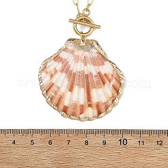 3Pcs 3 Styles Natural Shell Flower Pendant 304 Stainless Steel Cable Chain and Brass Paperclip Chain Necklace Sets&nbsp;NJEW-JN06509